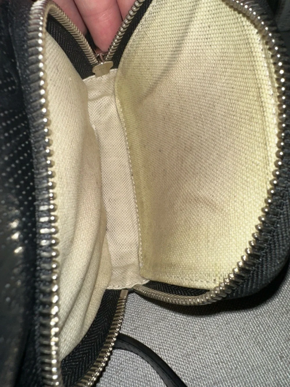 Gucci Black Perforated Leather Crossbody Messenger Bag - Picture 8 of 14